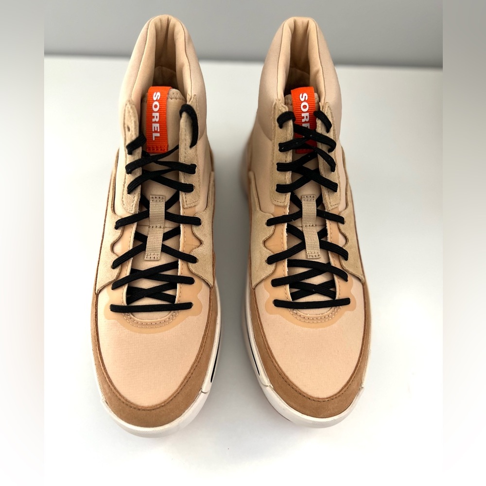 🌟LAST ONE! SOREL WOMENS ONA 503 MID HIGH TOP SNEAKER - TAN SIZE 9 - Picture 13 of 15